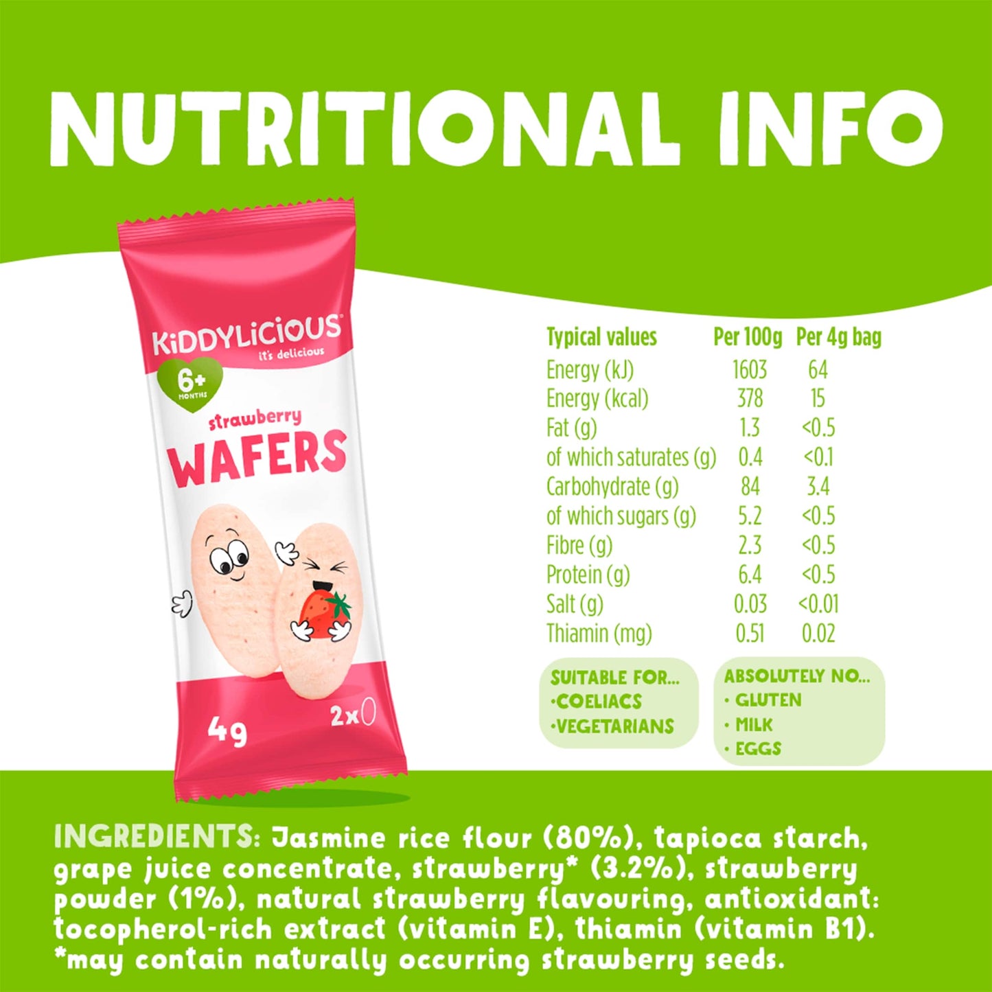 Kiddylicious Strawberry Wafer 10 X4 G — image 3