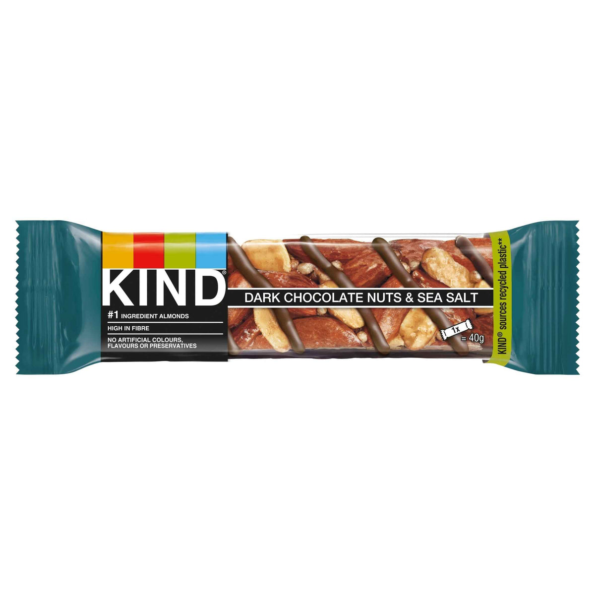 KIND Dark Chocolate Nuts & Sea Salt Cereal Bar 40g