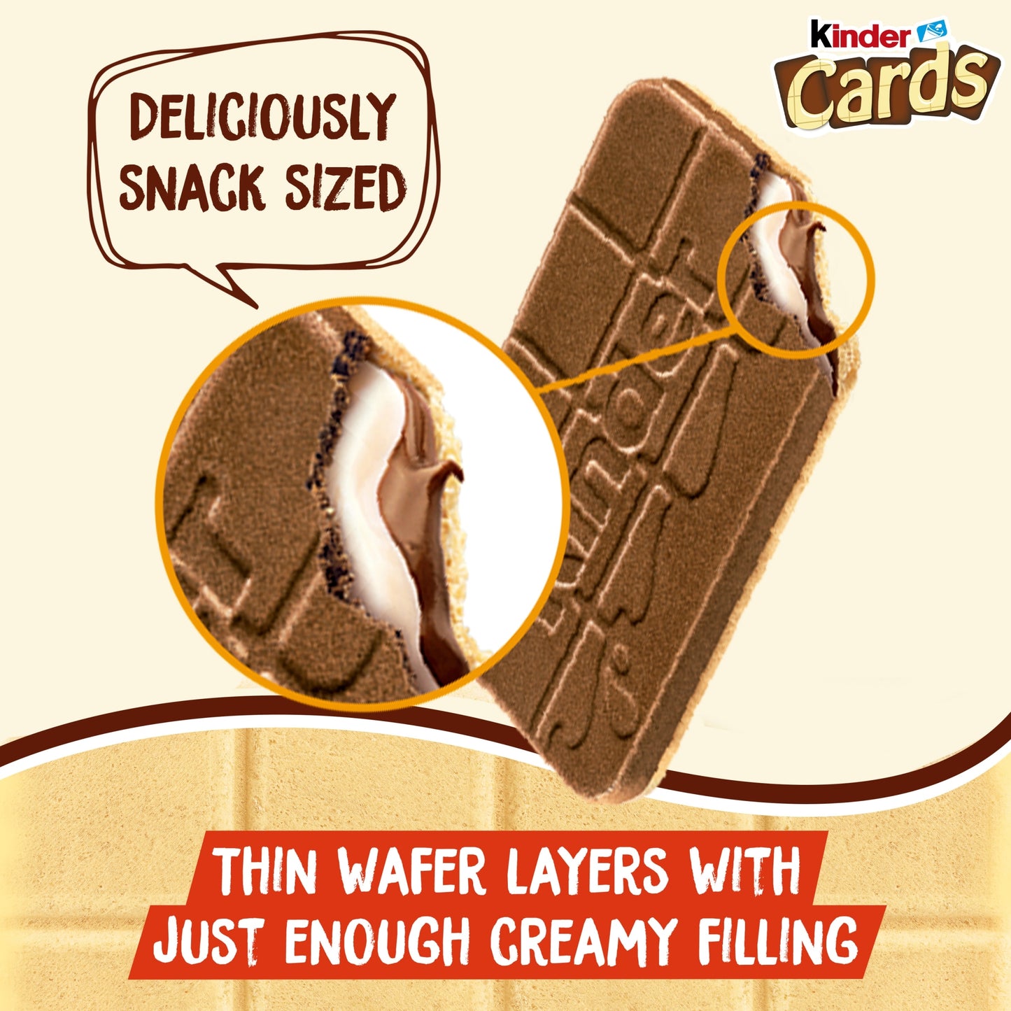 Kinder Cards Cocoa and Milk Biscuit Wafers Multipack, 8x12.8g — image 5