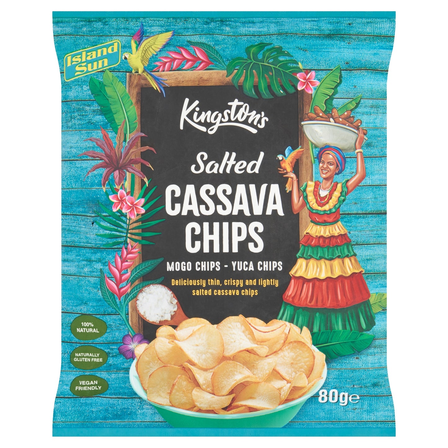 Kingston's Salted Cassava Chips 80g — image 1