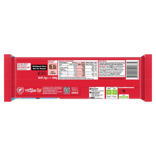 KITKAT Cookie Dough Flavour Chocolate Bar 4x41.5g 4x41.5g pack shot