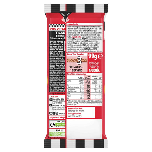 KITKAT Salted Caramel Chocolate Sharing Bar 99g 99g pack shot