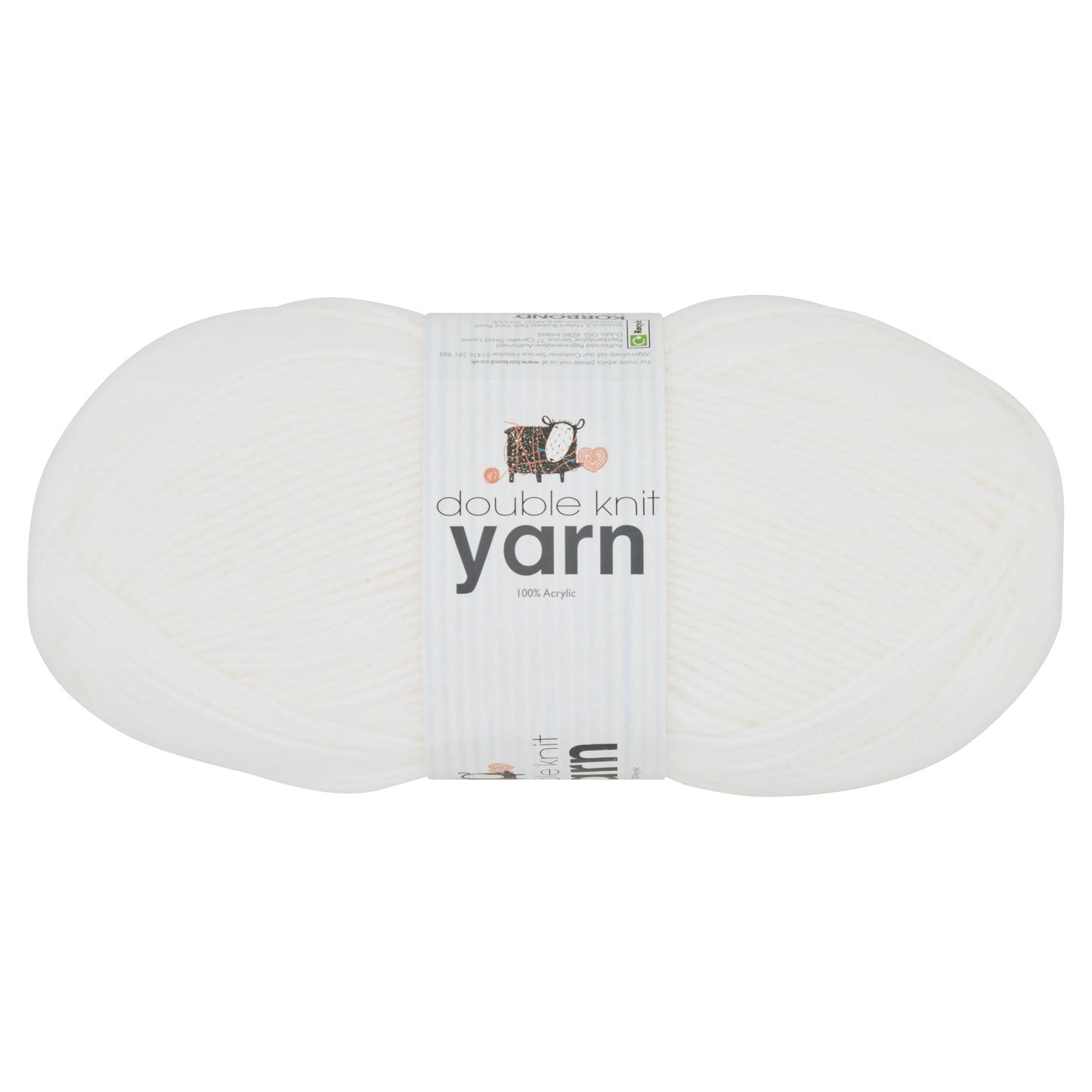 Korbond Dark Knit Yarn White — image 1
