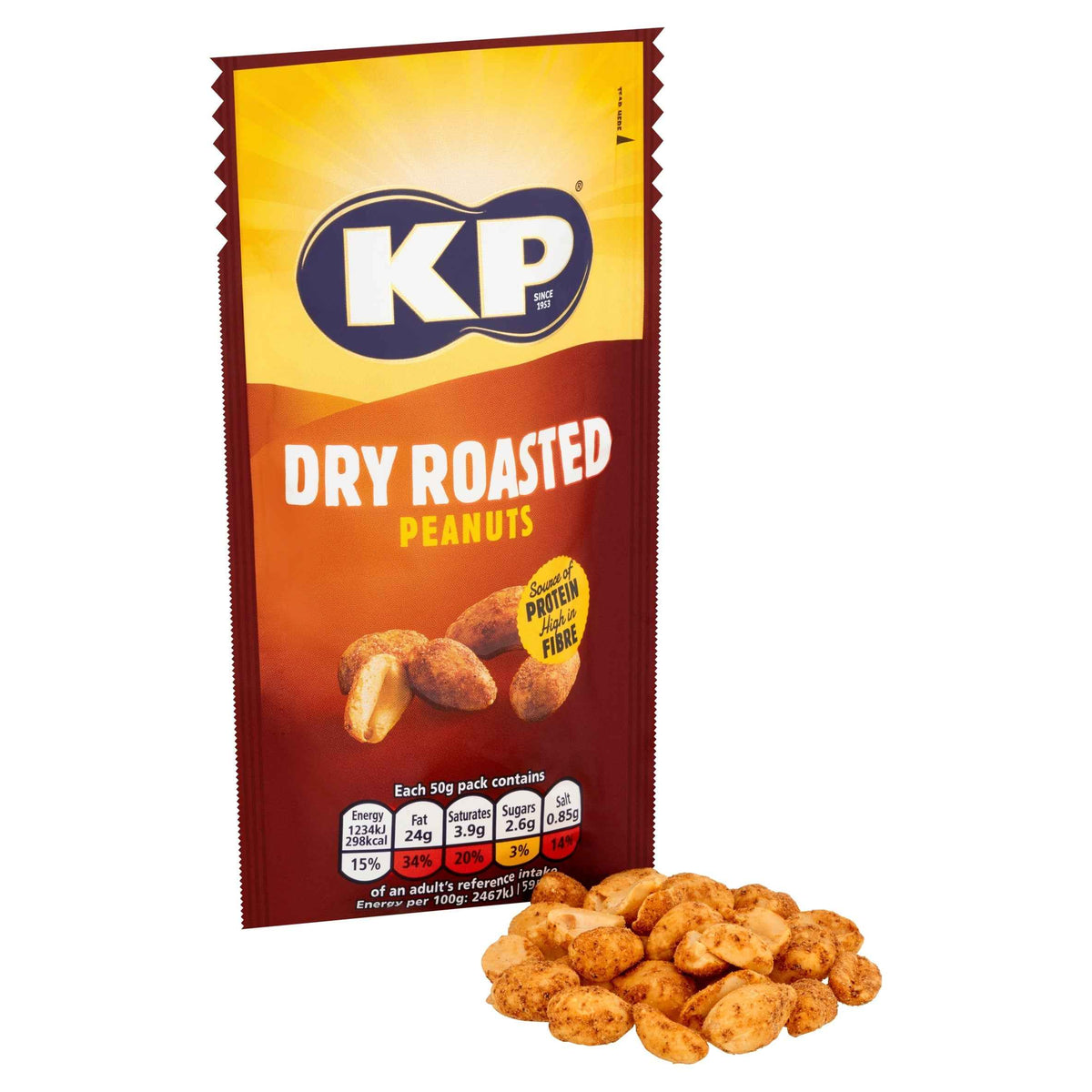 KP Dry Roasted Peanuts 50g 50g pack shot