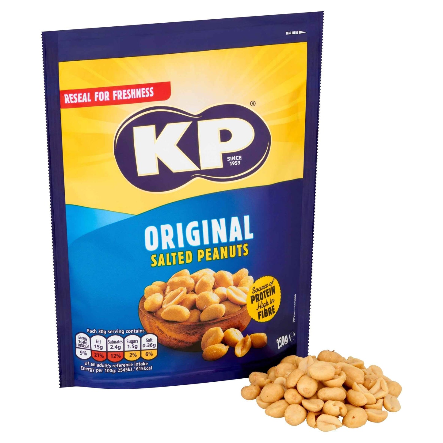 KP Original Salted Peanuts 250g 250g pack shot