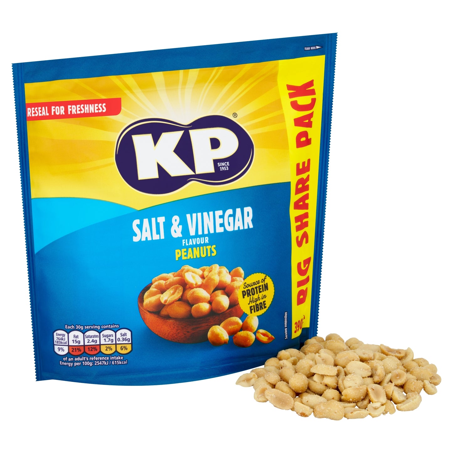 KP Salt & Vinegar Peanuts 390g — image 2