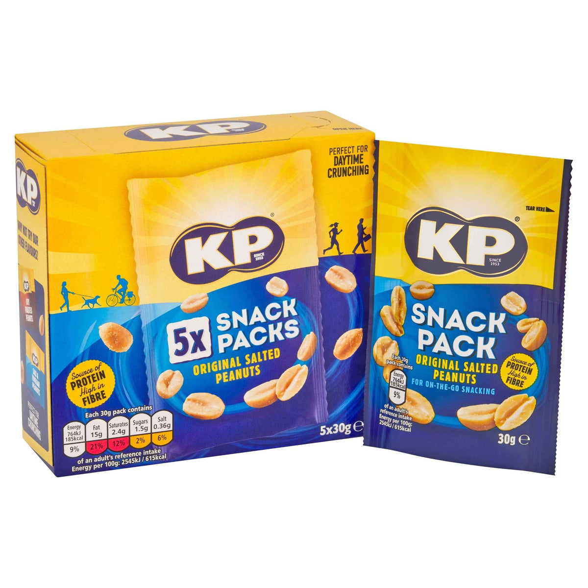KP Salted Peanuts Snack Packs 5 X 30g 5x30g gallery