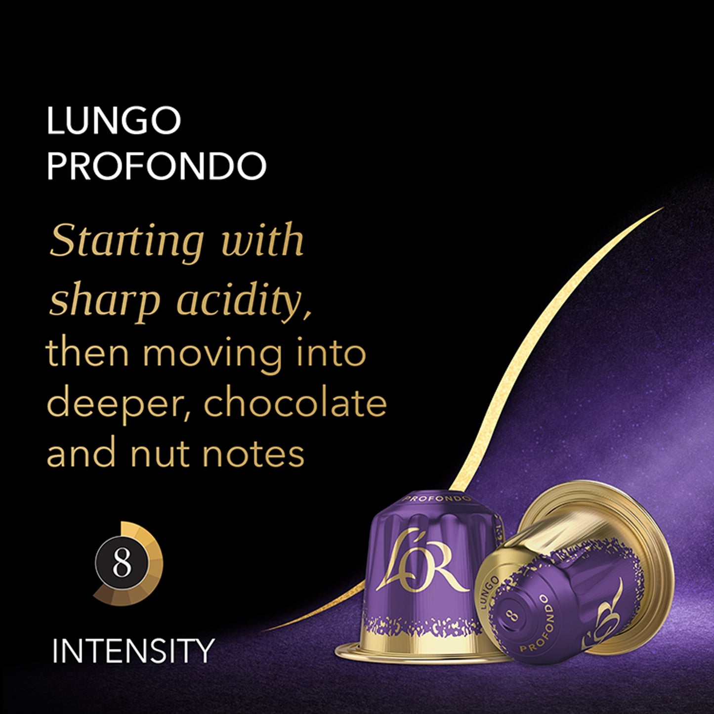 L’or. Espresso Lungo Profondo Coffee Capsules x10 Intensity 8 52g — image 4