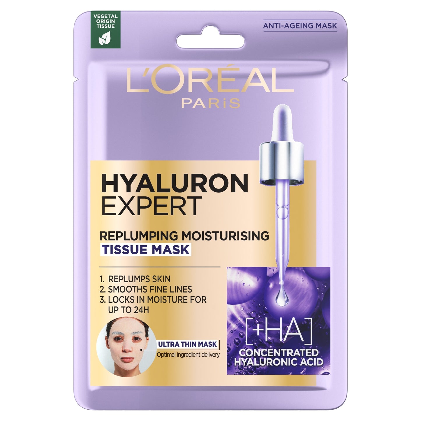 L'Oreal Paris Hyaluron Expert Replumping Tissue Mask 28g — image 1