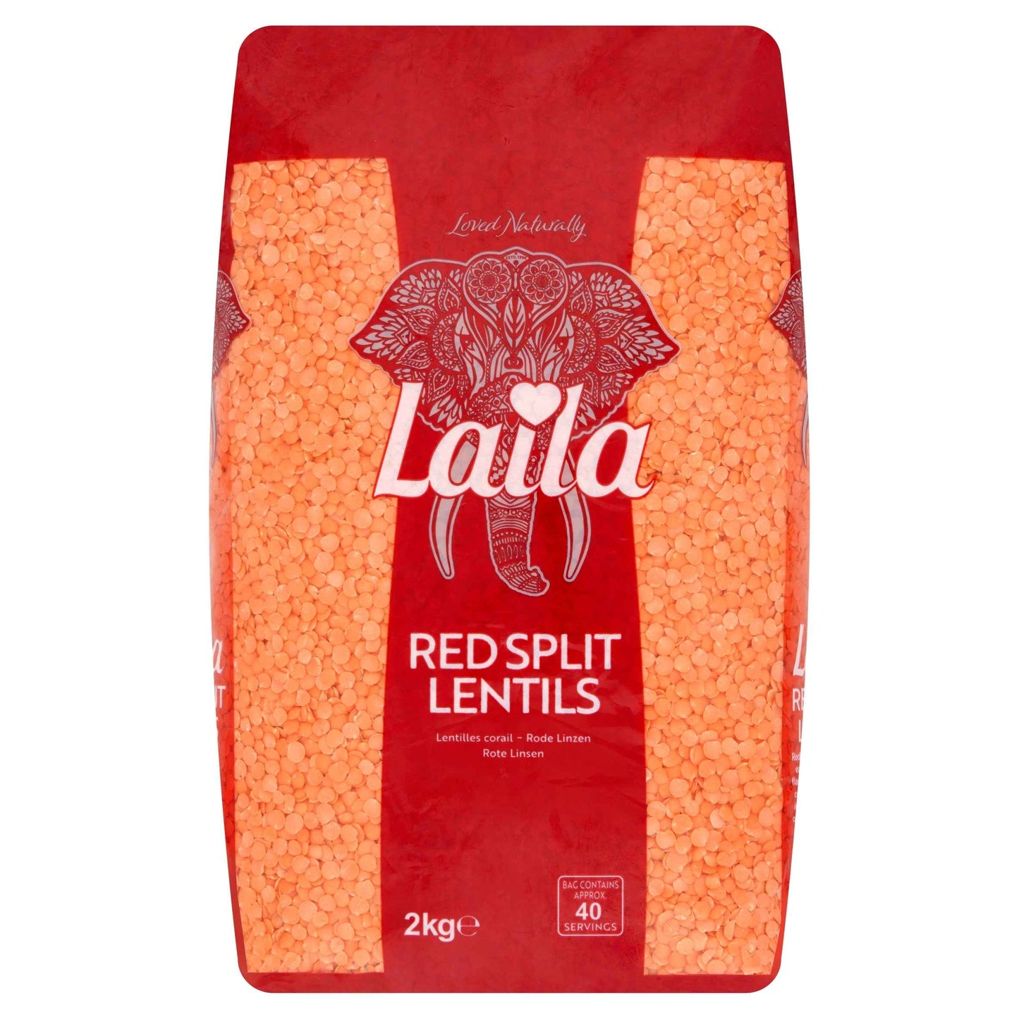 LAILA Red Split Lentils 2kg