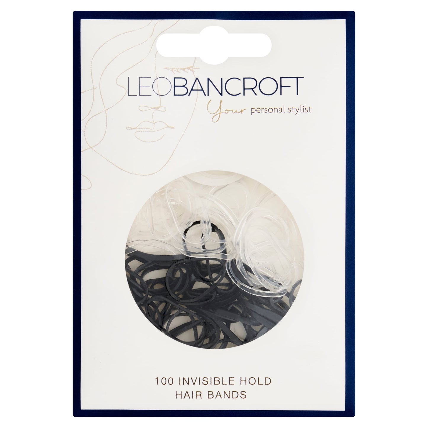 Leo Bancroft Invisible Hold Hair Bands 100 Pack — image 1