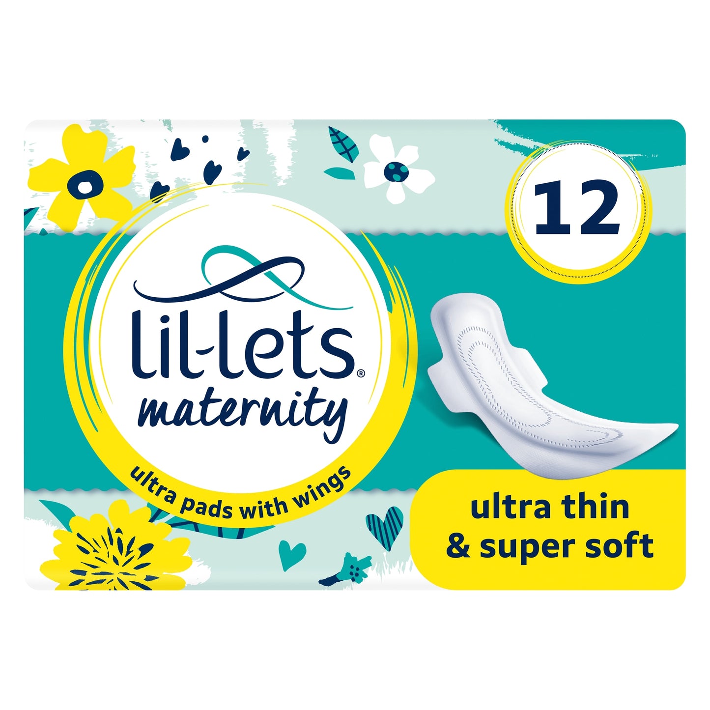 Lil-Lets 12 Ultra Thin Maternity Ultra Pads Plus Wings — image 1