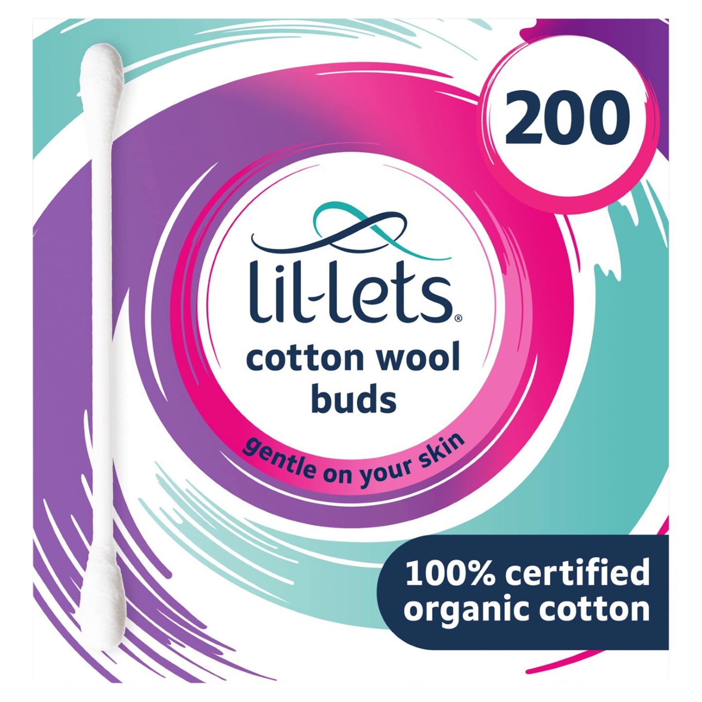 Lil-Lets 200 cotton wool buds — image 1