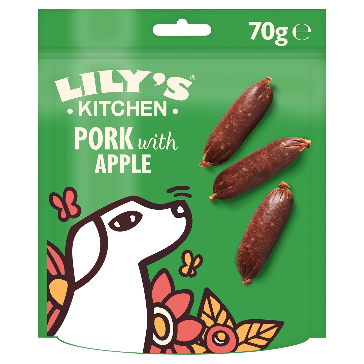 Lily's Kitchen Pork & Apple Sausages Dog Treats 70g — image 1