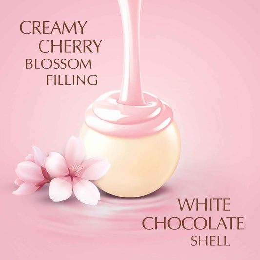 Lindt LINDOR Cherry Blossom White Chocolate Truffle Box 200g 200g pack shot