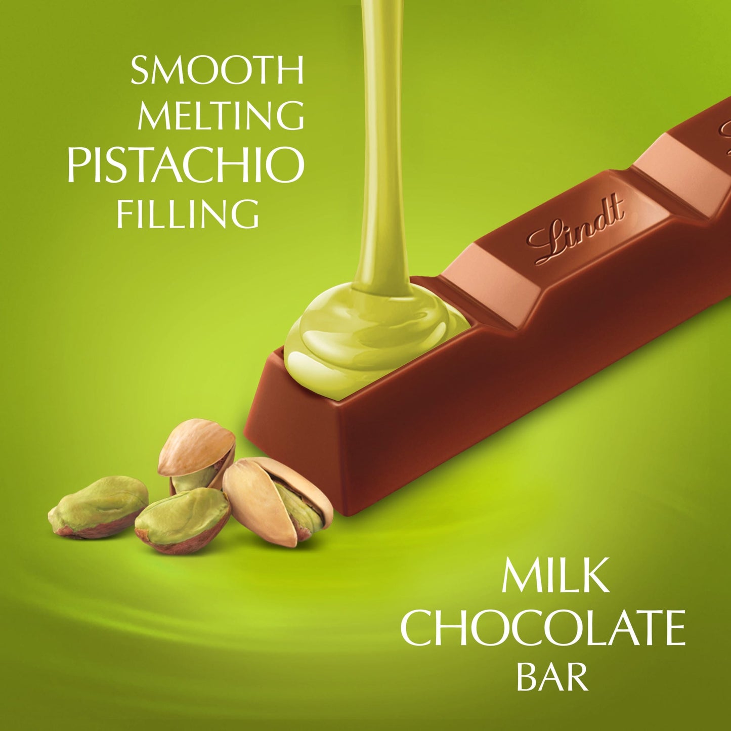 LINDOR Milk Chocolate pistachio bar 38g — image 2