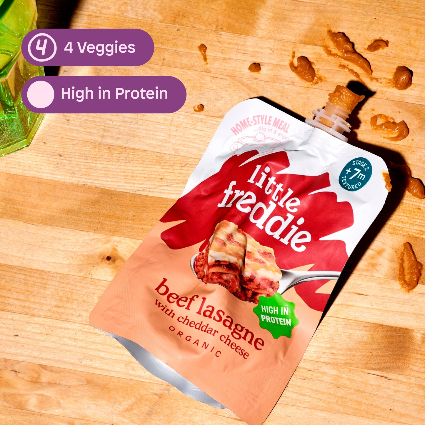 Little Freddie Organic Beef Lasagne with Cheese Baby Food Pouch 7+ Months 130g — image 5