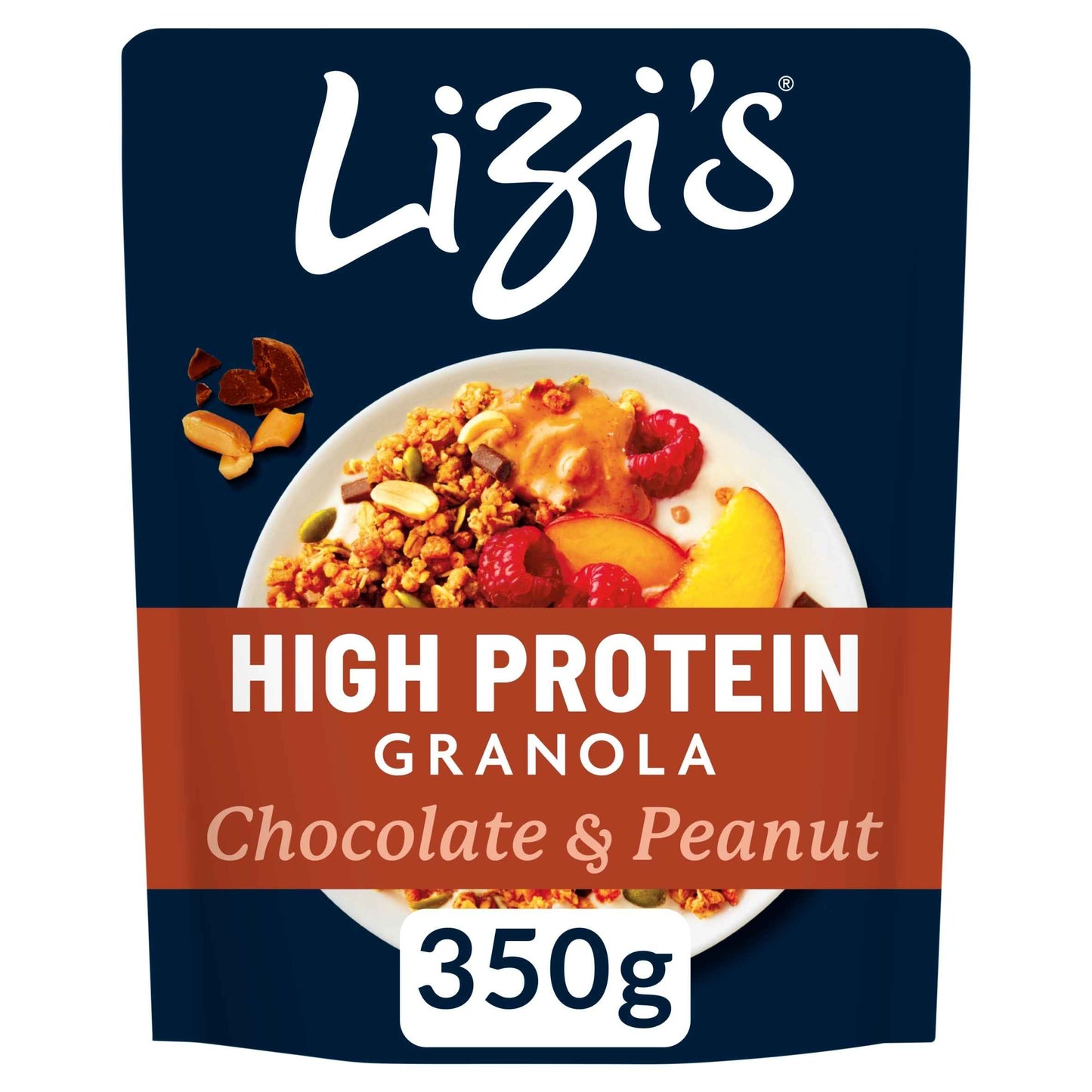 LIZI'S High Protein Granola - Chocolate & Peanut 350g