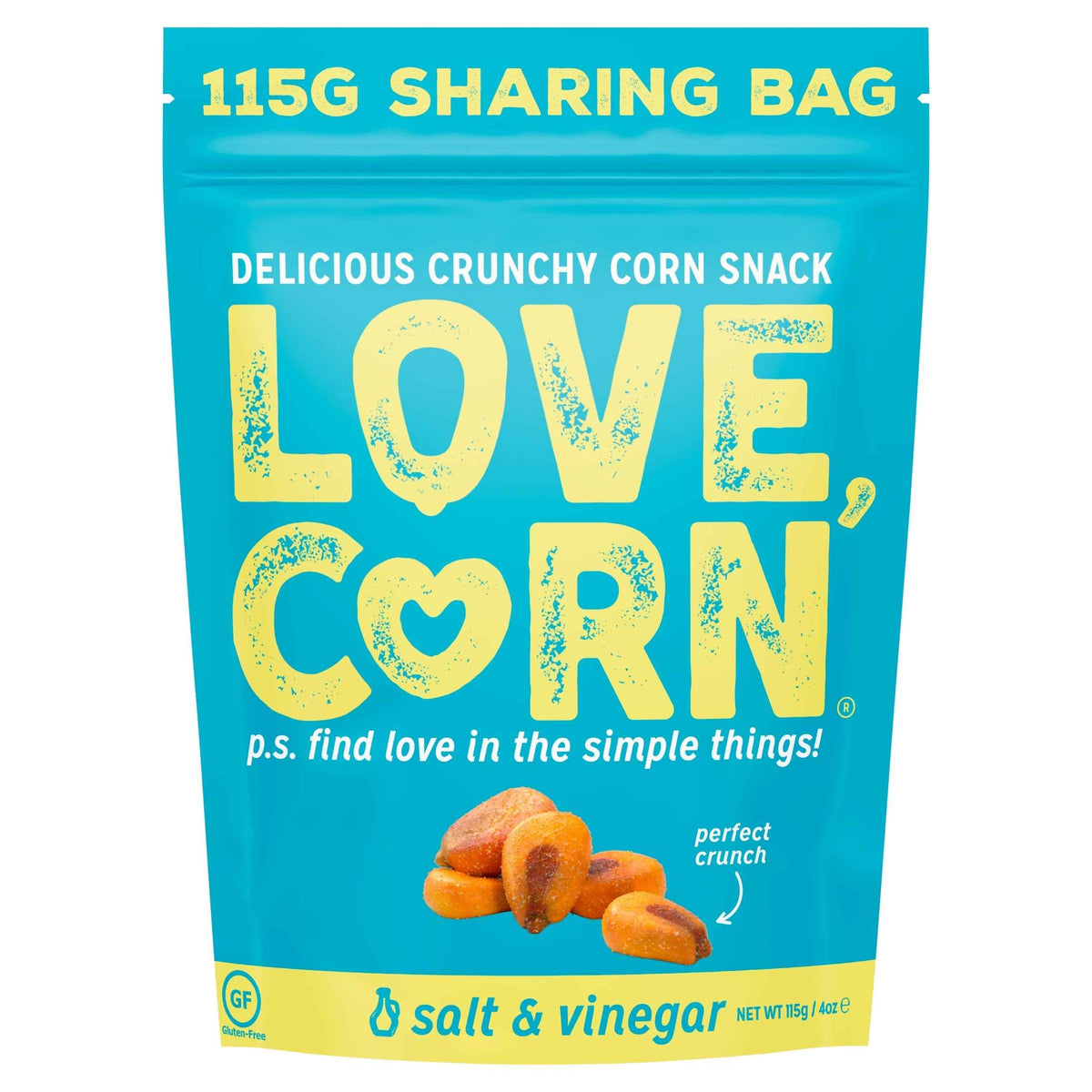 LOVE CORN Salt & Vinegar 115g