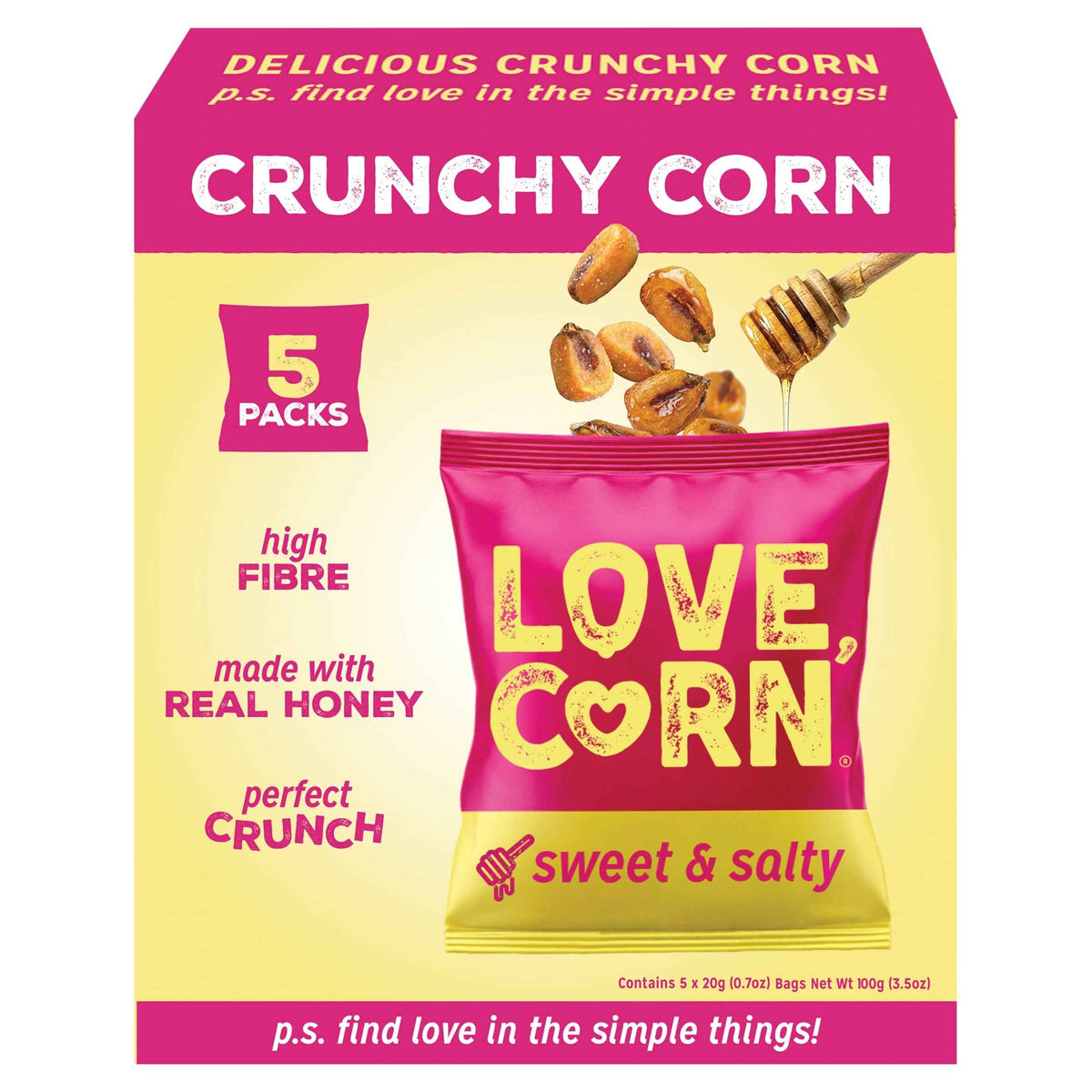 LOVE CORN Sweet & Salty Multipack 5x20g