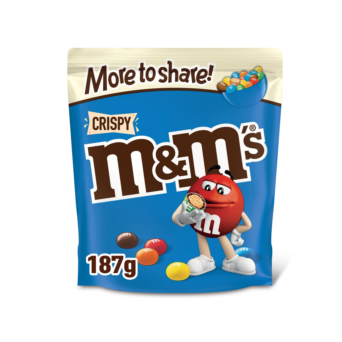 M&M's Crispy Milk Chocolate Pouch Bag 187g — image 1