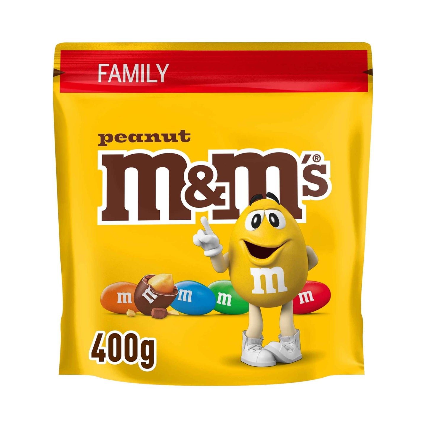 M&M'S Peanut Milk Chocolate Family Pouch 400g