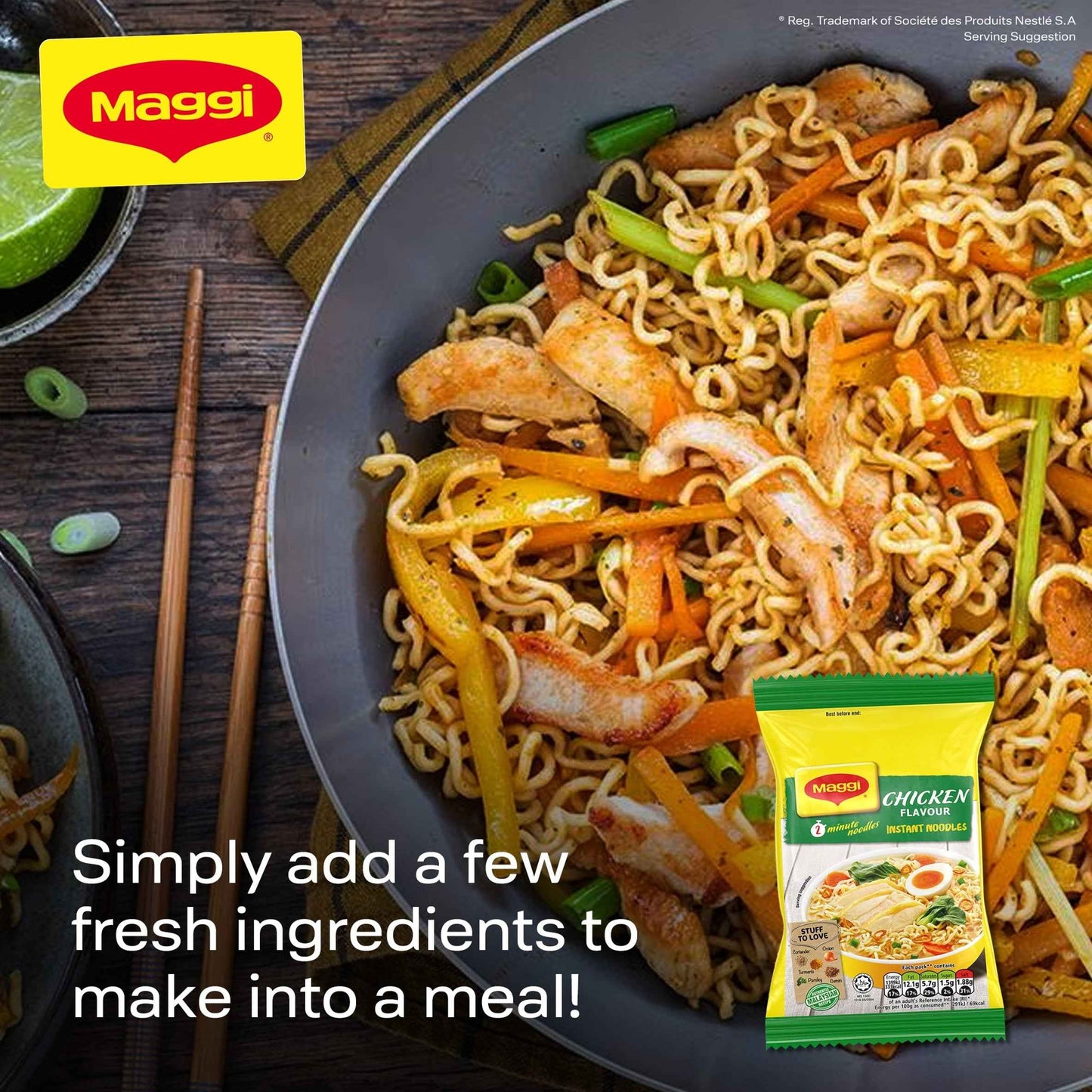 Maggi 2-minute Instant Noodles - Chicken Flavour 5 X 74g