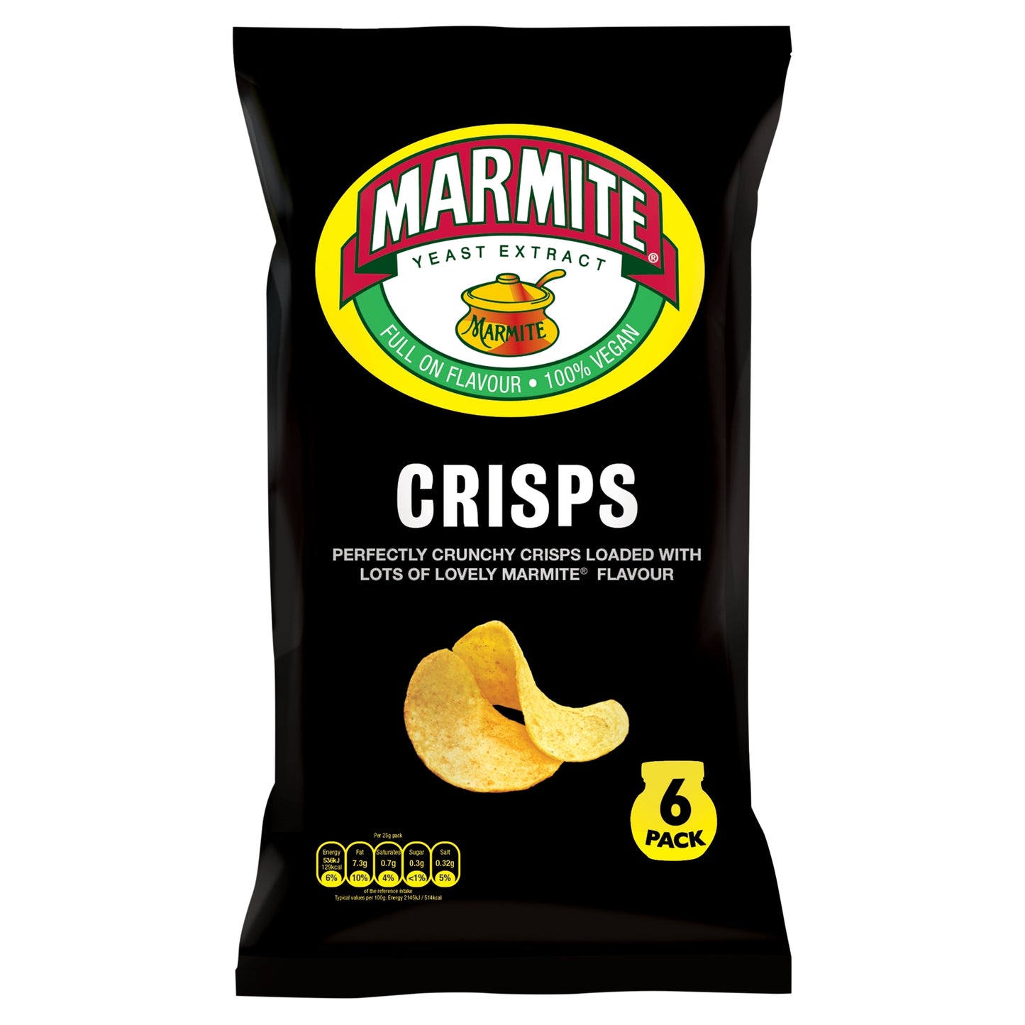 Marmite Potato Crisps 6 x 25g — image 1