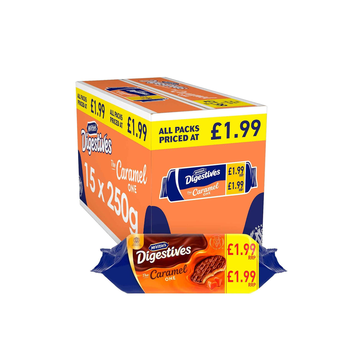 McVitie's Caramel Digestives 250g 250g pack shot