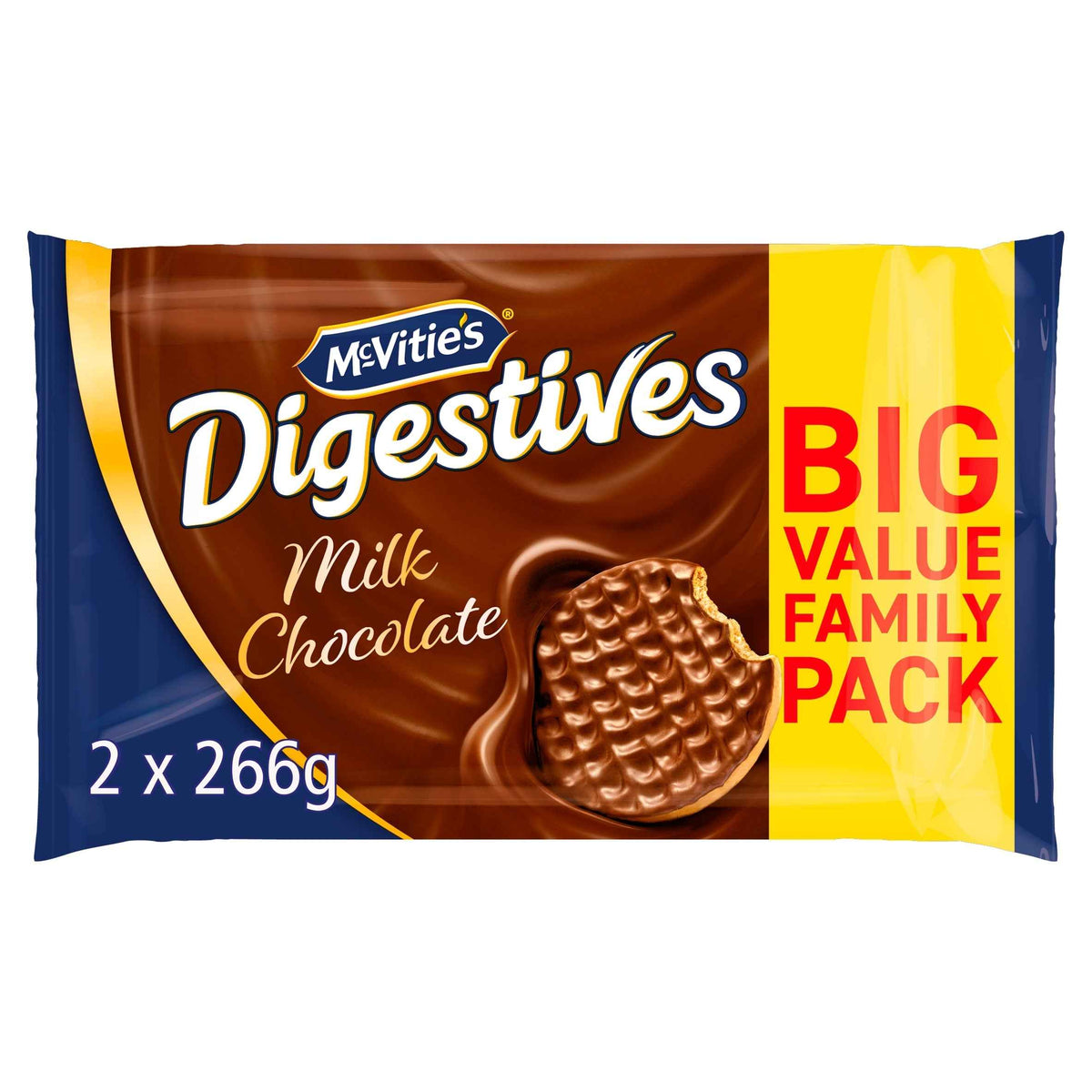 McVitie's Digestives Milk Chocolate Biscuits Twin Pack 2 X 266g