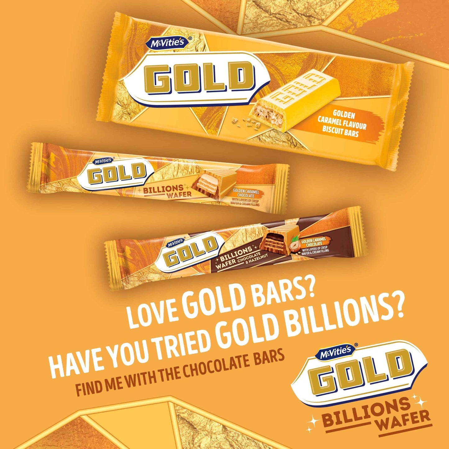 McVitie's Gold Biscuit Bars 7 Pack 124g pack shot