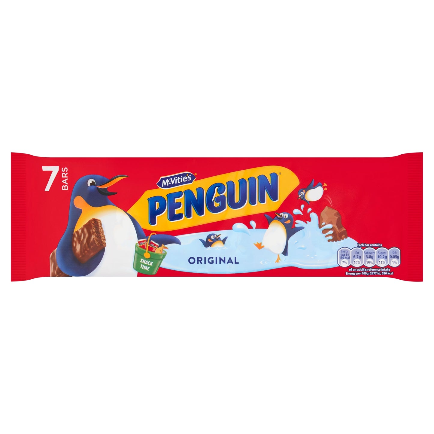 McVitie's Penguin Original Biscuit Bar 7 pack x 24.6g — image 1