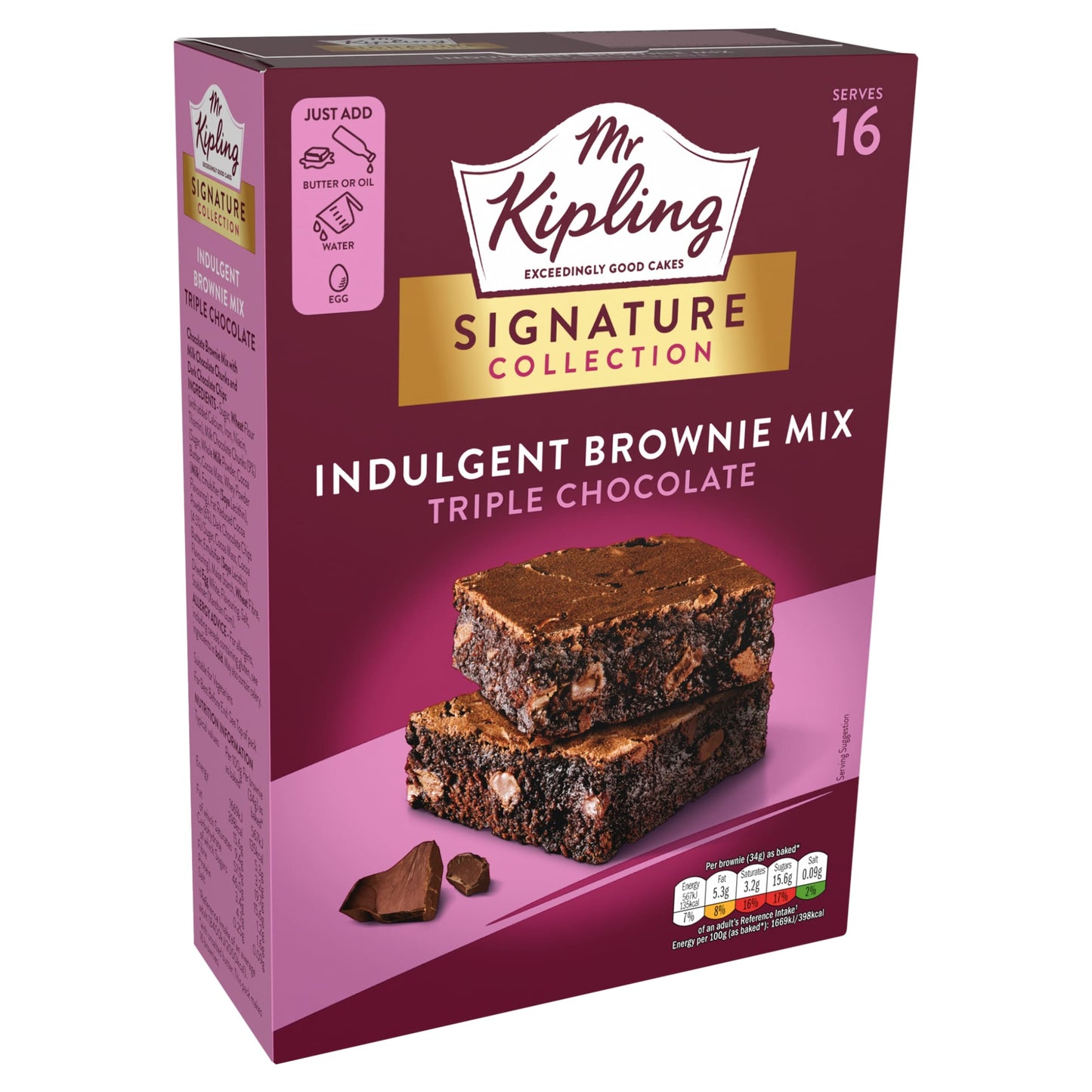Mr Kipling Signature Baking Triple Chocolate Brownie Cake Mix 379g — image 2