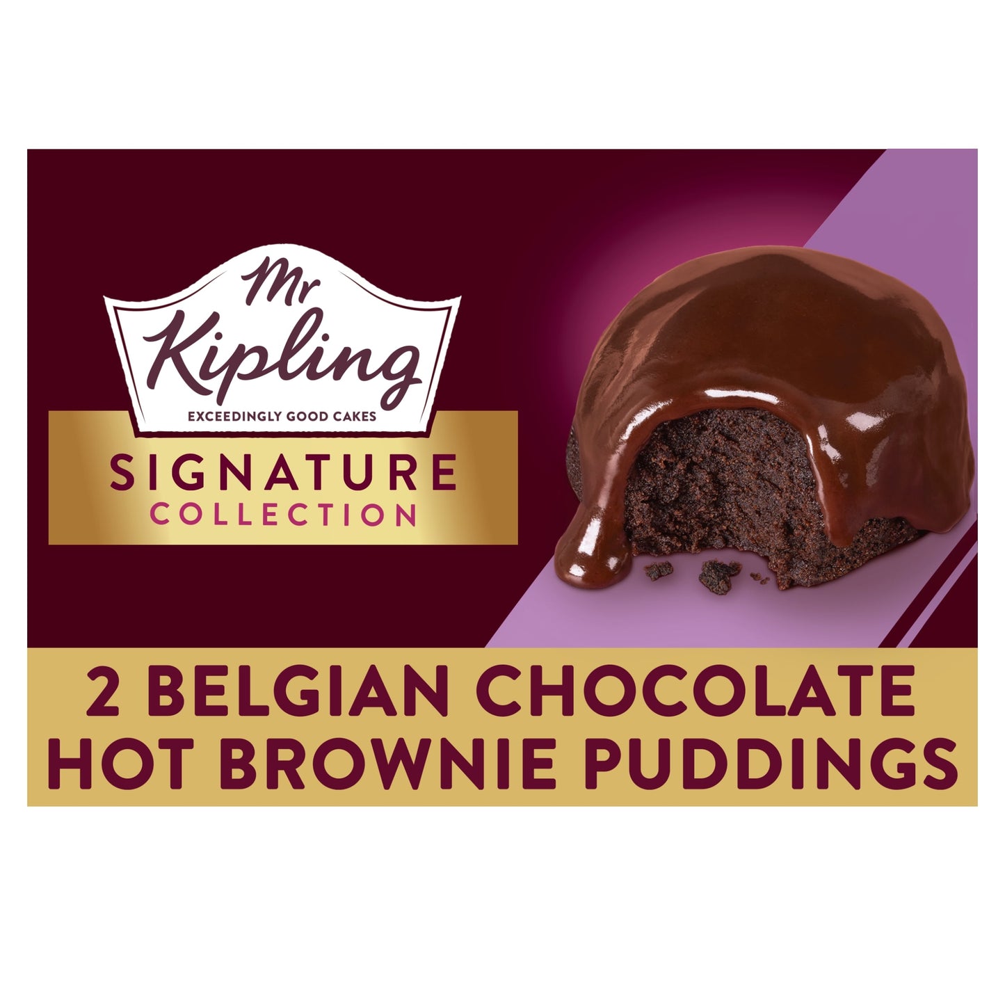 Mr Kipling Signature Belgian Chocolate Brownie Pudding Cake Dessert 2x105g — image 1