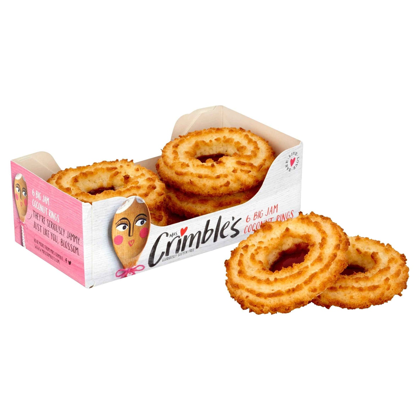 Mrs Crimble's Large Coconut Jam Rings 6 Pack 6pk gallery