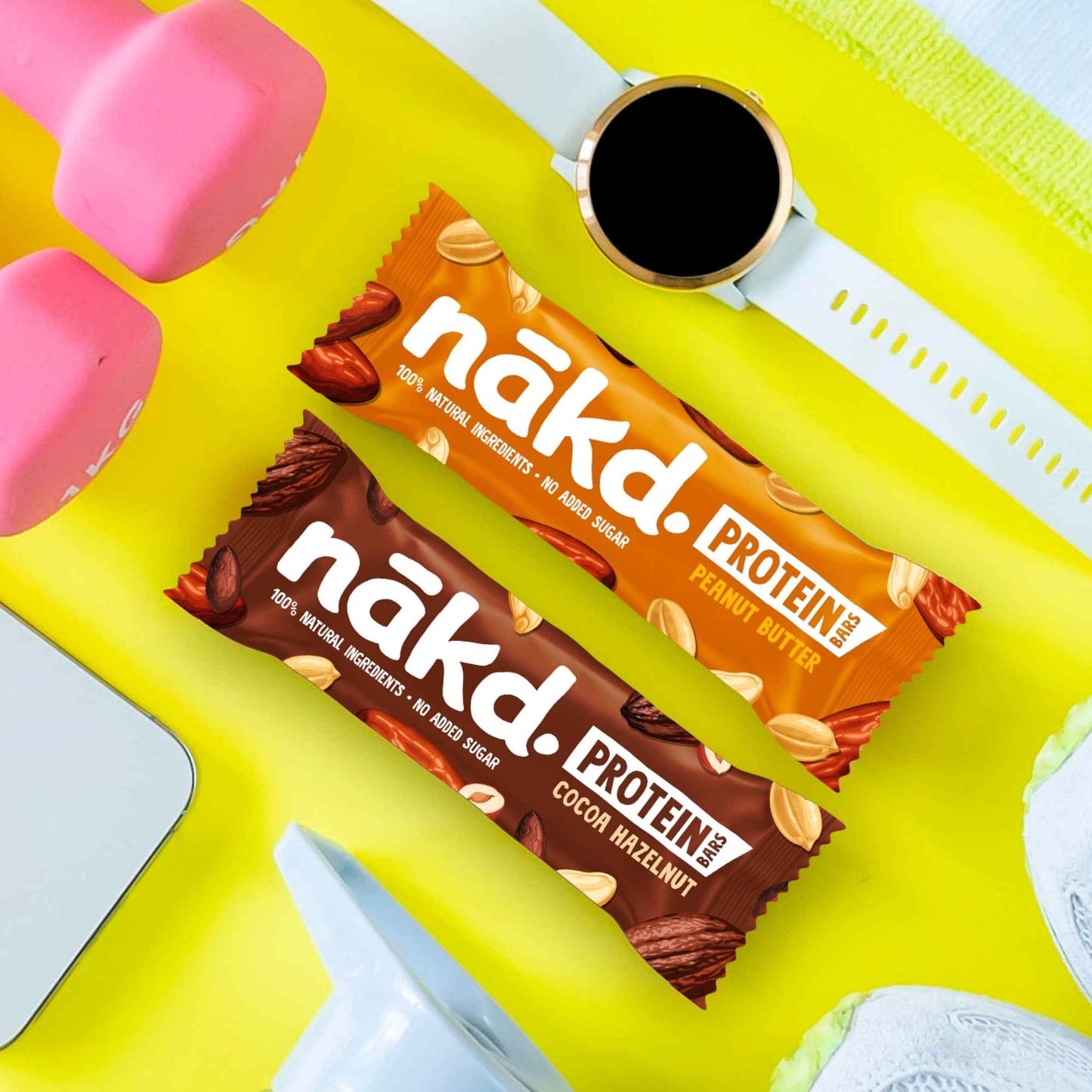 NAKD Protein Bars - Cocoa Hazelnut 3 X 45g pack shot