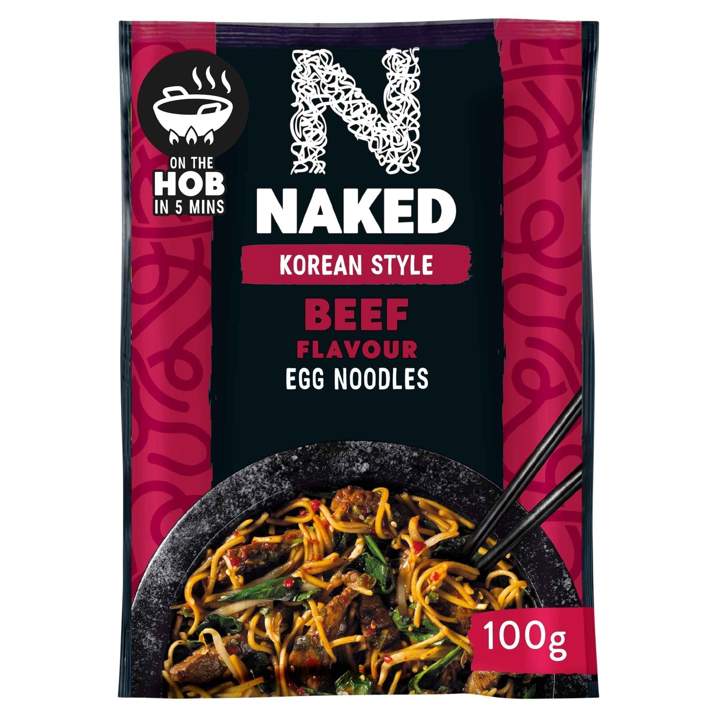 Naked Korean Style Bbq Beef Noodles 100g
