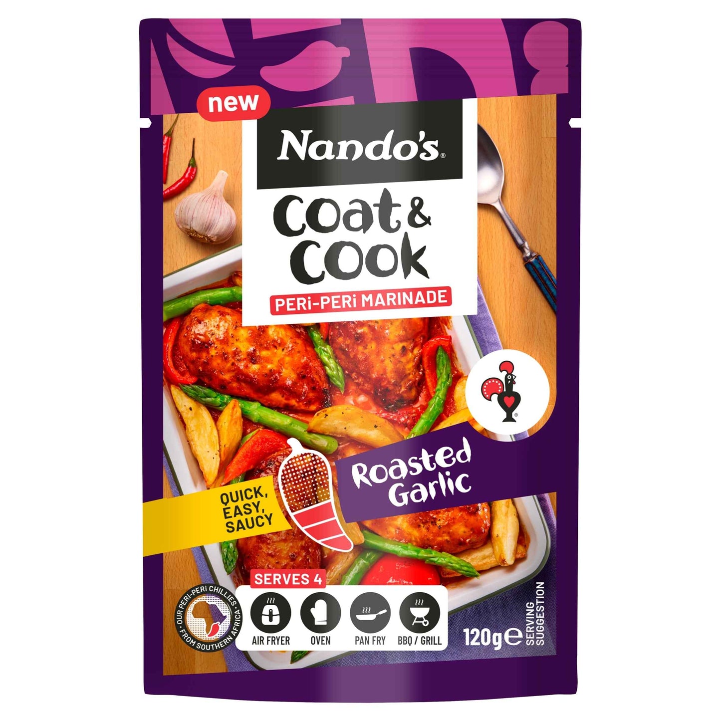 Nando's Coat And Cook Peri-peri Marinade Roasted Garlic 120g
