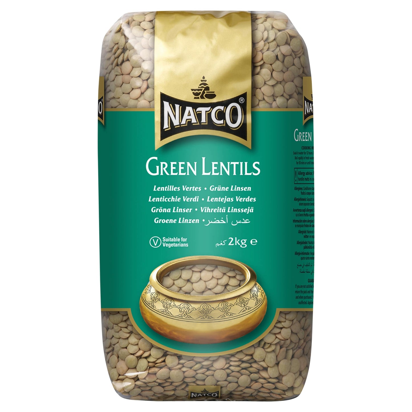 NATCO GREEN LENTILS 2KG — image 1