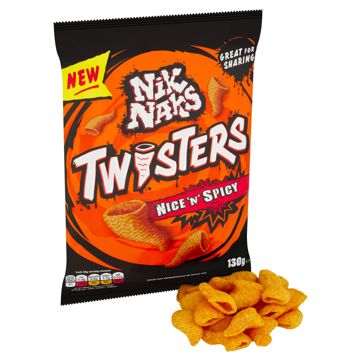 Nik Naks Twisters Nice 'N' Spicy Sharing Crisps 130g — image 2