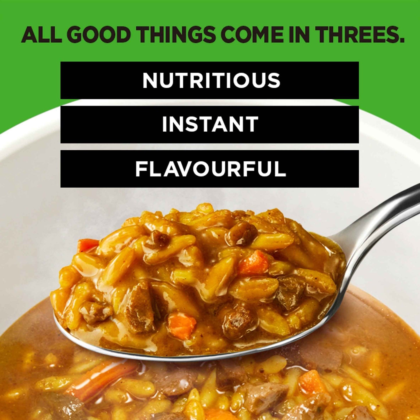 NISSIN Kanzen Meal Keema Curry Nutritionally Complete Instant Rice