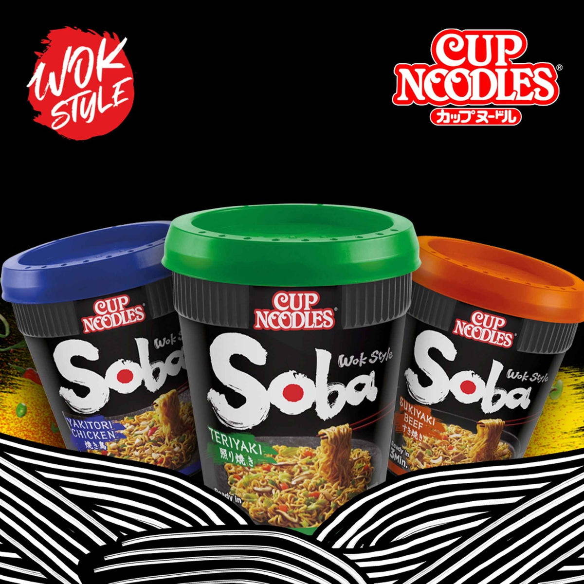 NISSIN Soba Cup Sukiyaki Beef 89g pack shot