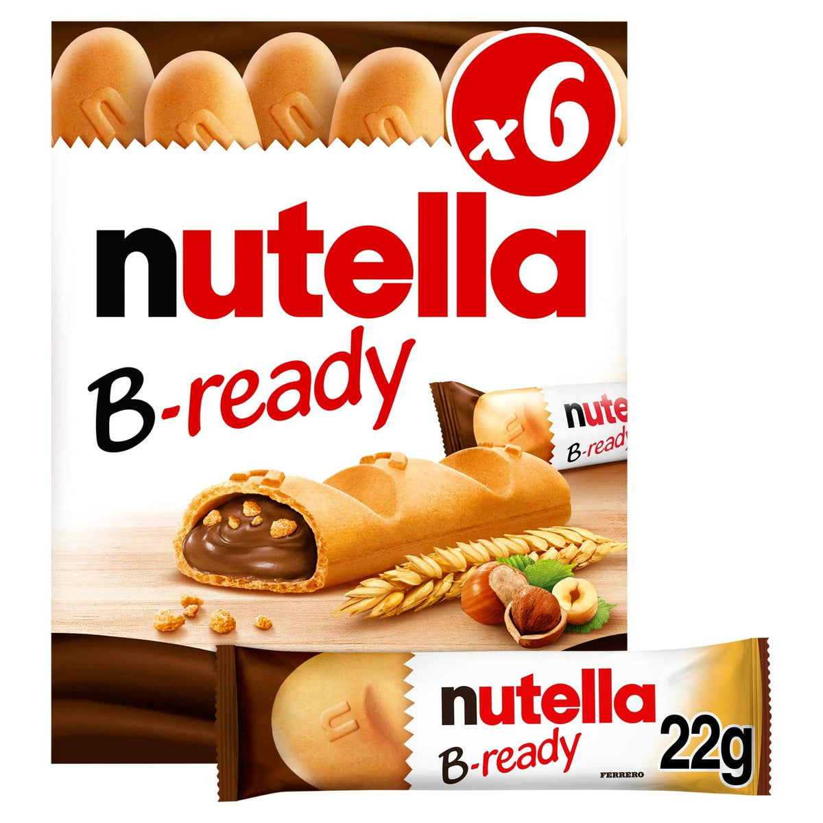 NUTELLA B-ready Bars Multipack 6 X 22g (132g)