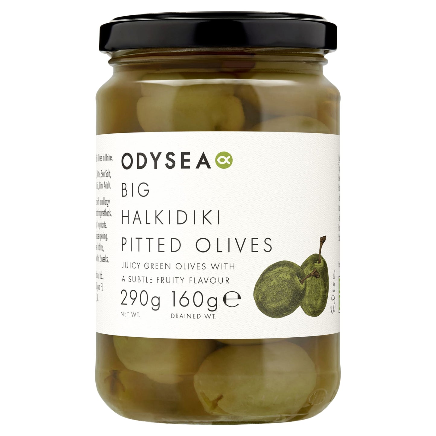 Odysea Big Halkidiki Pitted Olives 290g — image 1