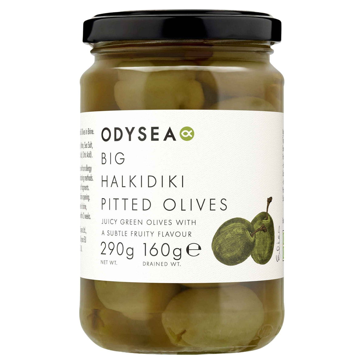 ODYSEA Big Halkidiki Pitted Olives 290g