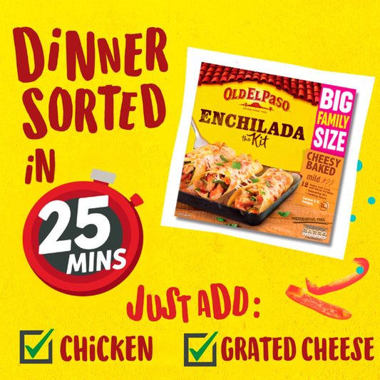 OLD EL Paso Cheesy Baked Enchilada Kit 995g