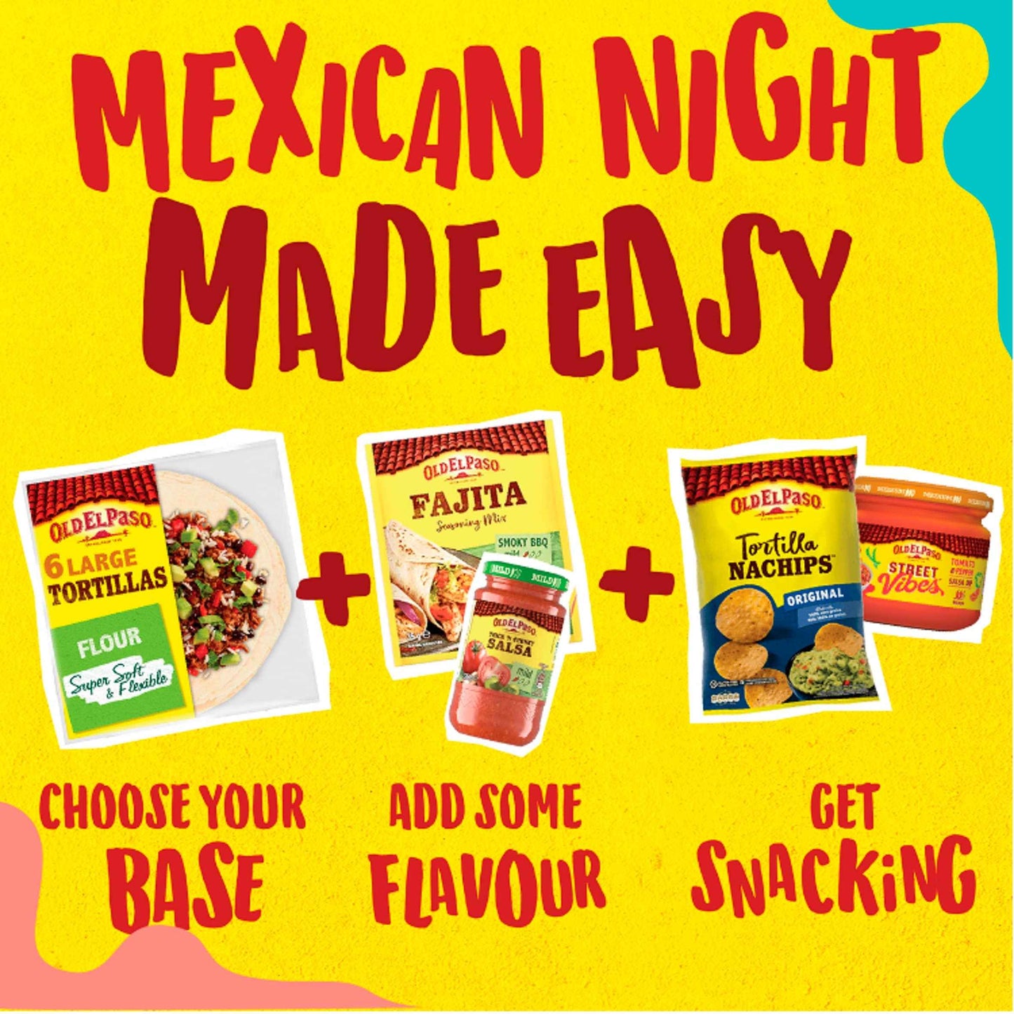 OLD EL Paso Cheesy Baked Enchilada Kit 995g pack shot