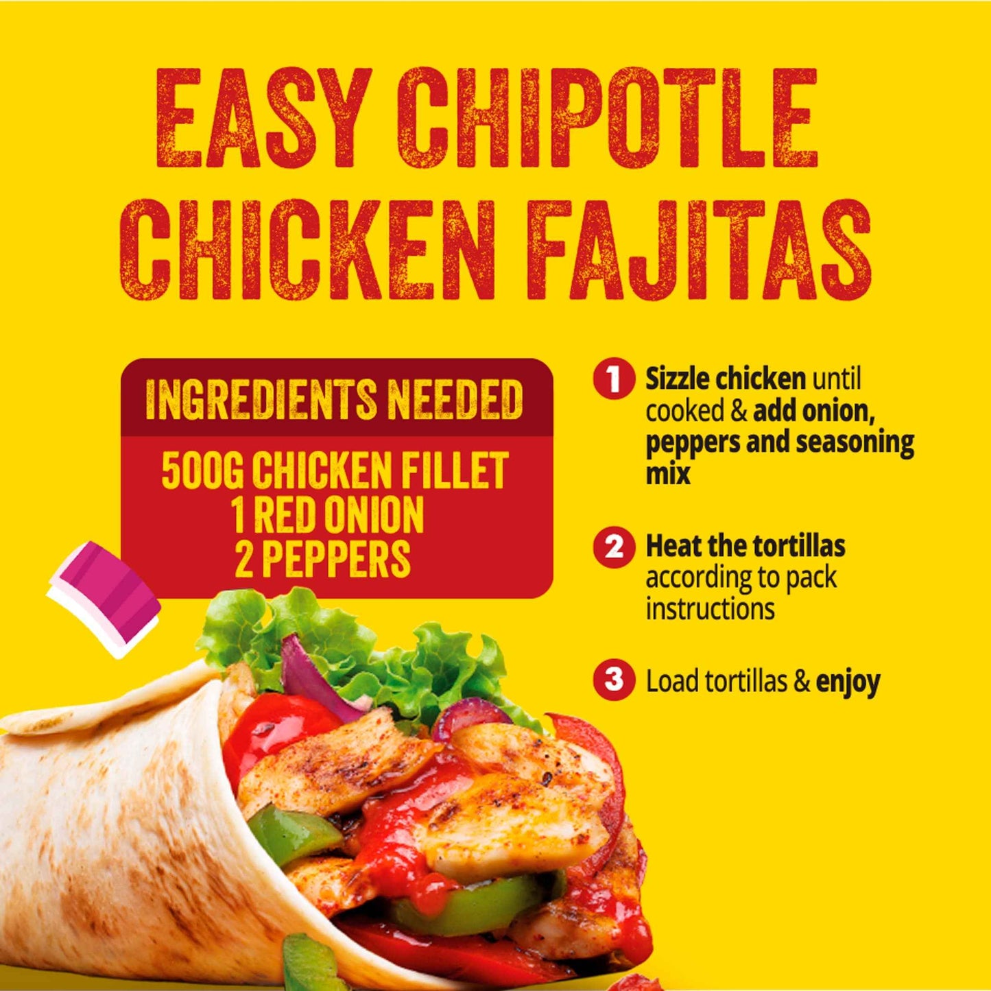 OLD EL Paso Smoky Chipotle Fajita Kit 500g gallery
