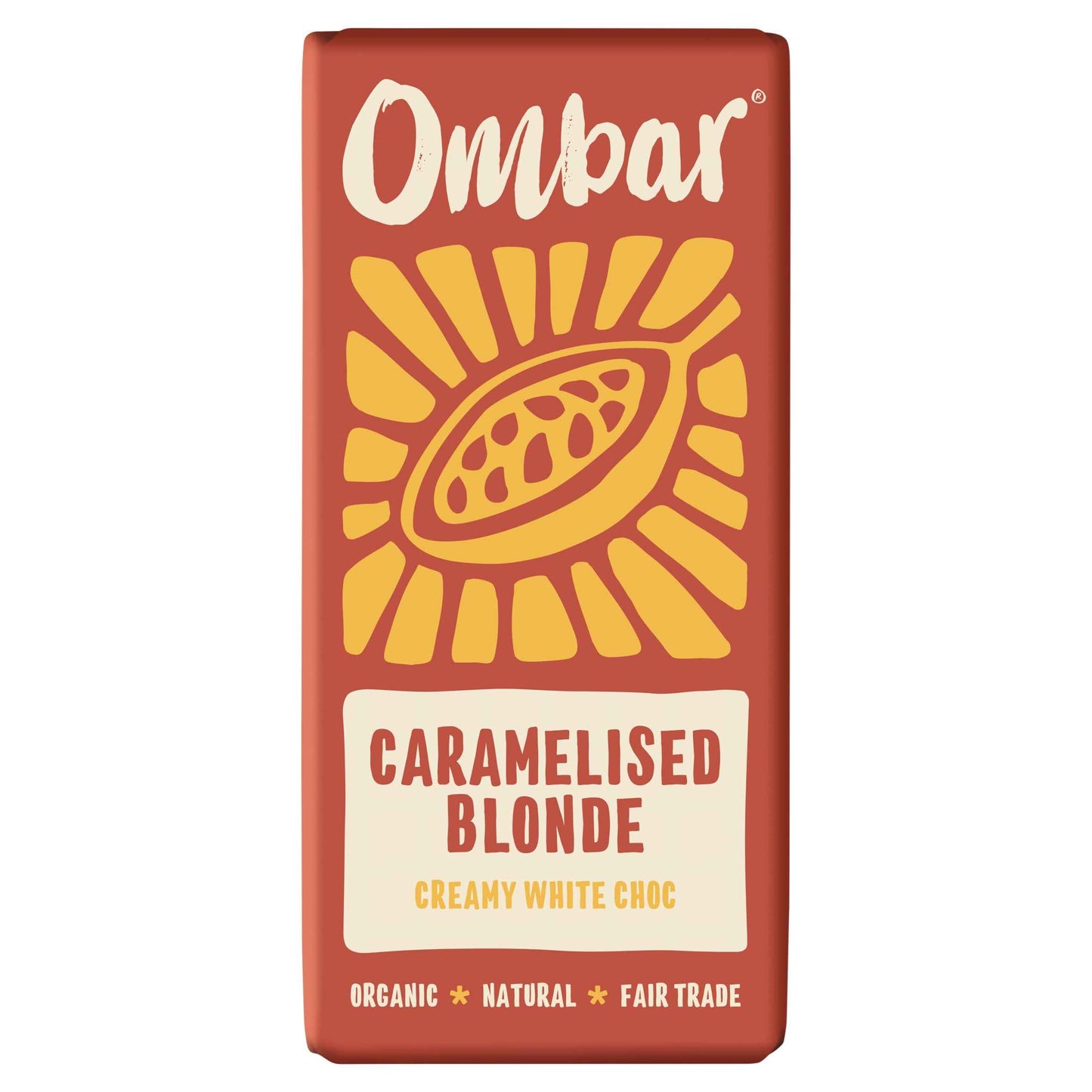 Ombar Blonde Caramelised White Choco Bar 70g
