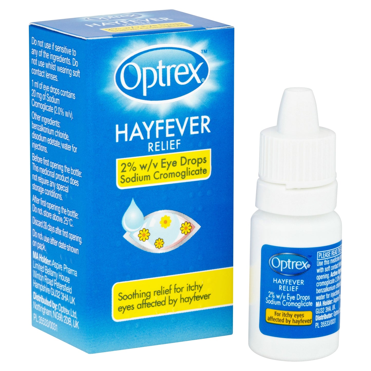 Optrex Hayfever Relief Eye Drops 2% W/V, Itchy Eyes 10ml — image 2